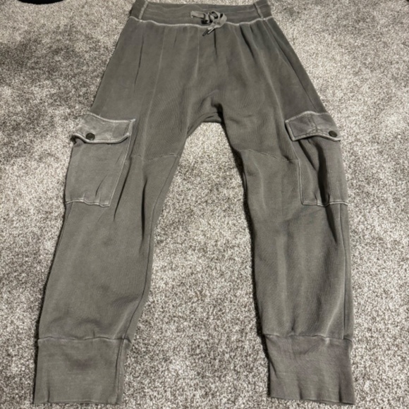 NSF Size Medium Sage Ellie Cargo Pocket Harem Sweatpants Joggers - Picture 2 of 9